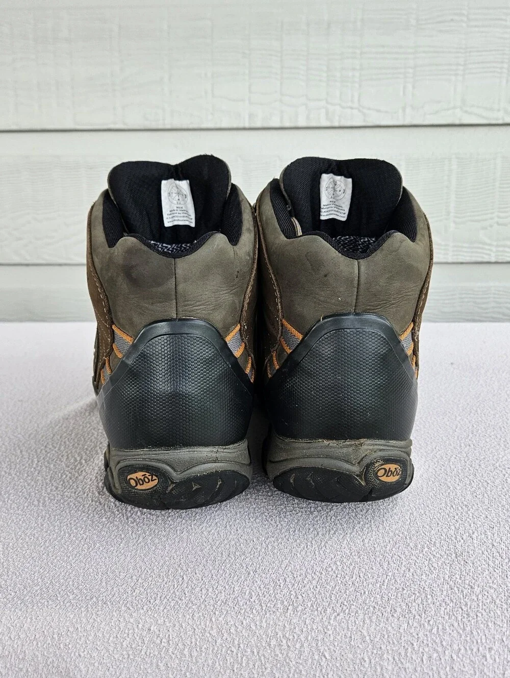 Oboz Bridger Hiking Boots Men SZ 12 WIDE Brown Sudan B-Dry Waterproof Hunting